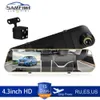 Auto DVR's 43 inch HD 1080P Auto Dvr Camera Achteruitkijkspiegel dash cam Digitale videorecorder Dual Lens Parkeersysteem Scherm x0804 x0804
