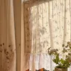 Gordijn Nordic Vintage Kant Gordijnen Verduisterende Deur Slaapkamer Japanse Voile Korte Cortinas Para Ventanas Luxe Home Decor WZ50CL