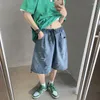 Jeans Masculino Preto Baggy Short Masculino Rasgado Verão Japonês Hip Hop Streetwear Harajuku Denim Bermuda Masculina