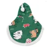 Ropa para perros Mascota Disfraz de Navidad Cachorro Capa de Navidad Capa con gorro de Papá Noel Verde S-L Gatos y de tamaño pequeño a mediano