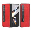 Роскошная сплошная кожа Vogue Phone Case для Samsung Galaxy Folding z Fold3 Fold4 Fold5 5G Прочная тонкая полная защитная личи