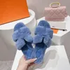 2023 Designer New Slippers Winter Large Size Candy Color Non-Slip Sandals Fashion Street Ladies Premium Warm Fur Slippers 35-42 MKIKM00003