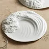 Restaurowe potrawy indywidualność przystawki ceramiczne nieregularne białe paty trwały design vajilla matte porcelany