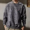 Männer Hoodies Herbst Pullover Koreanische Voller Graffiti Langarm T-shirt Mode Kleidung Weiß O Neck Harajuku Top 2023