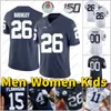 26 Saquon Barkley Football Jersey Parsons Trace McSorley 88 Mike Gesicki 2 Marcus Allen Clifford Dotson 9 11 11 2 26 No Name White Navy College Penn Rose Patch