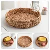 Dinnerware Sets Woven Fruit Basket Practical Crafts Storage Po Round Makeup Pallets Serving Desktop Display Toys