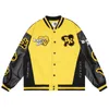 Jaquetas masculinas Hip Hop Jaqueta de beisebol Masculina Anime Catroon Bordado Japonês Streetwear College Harajuku Bomber Fashion Biker Coat 230804