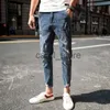 Herr jeans jeans för män harem låg stigning grunge y2k denim herr cowboy byxor boot cut original staplade tvättade xs mjuka raka löst byxor j230806