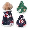 Ropa para perros Mascota Disfraz de Navidad Cachorro Capa de Navidad Capa con gorro de Papá Noel Verde S-L Gatos y de tamaño pequeño a mediano