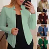 Kvinnors kostymer Cardigan Blazer Stylish Lightweight Slim Fit hacked Collar Women Jacket Streetwear