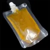 Partihandel Vuxen dryckspåsar friserbar klar väska kolv Stå upp plast dryck förpackningspåsar 100 ml 200 ml 300 ml