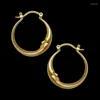 Brincos de argola moda e requintado lua crescente dourado feminino vintage metal esculpido rosto joias personalizadas