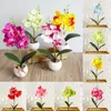 Dekorative Blumen 3D gefälschte Blume Mini Simulation Schmetterling Orchidee künstliche Phalaenopsis für DIY Home Draperie Wand Hochzeitsdekoration