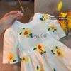 Girl's Dresses Summer Sun Floral Dress Elegant Lolita Child Backless Little Girls Clothing Dress Children Dresses Party Princess Sundress x0806