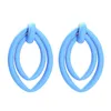 Boucles d'oreilles Dvacaman arrivée déclaration couleur bonbon irrégulière métal peinture en aérosol pour les femmes Punk bijoux en or