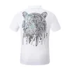 NIEUWE PP mannen Polo Shirt Zomer Skull Diamond Phillip Effen Korte Mouw Designer T-shirt Harajuku Tee Merk schedels Print Tops Streetwear PP9020