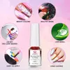 Nagellack makartt blommande nagellack 6mlsoak-off uv gel polsk nagel bläck vattenfärg rosa blå pastell blomma nagelkonst lack magi 230804