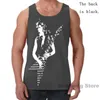 Herrspårar sommar avslappnad roliga tryck män tank tops kvinnor randy rhoads tribute bräd strand shorts set fitness ärmlös väst