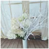 Decorative Flowers Artificial Plants Big White Green Branches Coral Home Garden Decorate