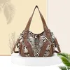 Kvällspåsar Angelkiss Women Hobo Handväskor Fashion Leopard Shoulder Bag stor kapacitet Tote Tophandle Handväska Satchel Shopper Pack 230804