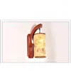 Wall Lamp Retro Chinese Sconce Antique Wood Parchme Stair Aisle Corridor Bedroom Living Room Cafe E27 Light