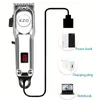 Professional Cordless Hair Trimmer Set: LCD Display, Rechargeable Haircut Machine For Men - Perfect For Home Salon Use!