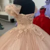 Pink Shiny Quinceanera Dresses Ball Gown 2024 Appliques Beaded Lace Off Shoulder Sweet 16 Dress Party Gown Vestidos De 15 Anos