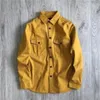 Jaquetas masculinas Amikaki Roupas de trabalho pesadas Camisa de bolso duplo Lavagem de algodão grosso Mangas compridas Japonês Casaco solto vintage