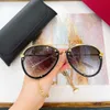 Luxusdesignerin neuer großer Rahmen Pilot Frosch Mirror Frau 4712 Internet -Berühmtheit mit derselben Kette Anti -UV -Sonnenbrille Trend