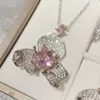 Halsband örhängen set versa mönster älskling juvel rosa kvinnors antika guldpläterade mikrouppsättning cuic glittring ring