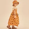 Girl's Dresses Kids Dresses for Girls 2023 New Summer Jelly Brand Baby Casual Linen Cute Print Fashion Cotton Flower Big Girl Outfit Vestidos x0806