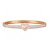 Original varumärke TFF Fashion Love Diamond Armband Light Luxury Non Fading Gold Peach Heart Personlig enkel handkläder