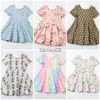 Exklusive Mädchenkleider von Girlymax für Ostern, für Babys und Mädchen, Kinderkleidung, Milchseide, Hasenmuster, Gingham-Rasen-Twirl-Kleid, knielang, kurze Ärmel x0806