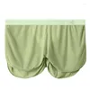 Herrshorts 1pcs sexiga män underkläder is silkes mesh andningsboxare sport träning träning spårar jockstrap string skinkel lyft trosor trosor