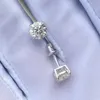 Promotie Prijs Vrouwen Elegante Stijl 925 Sterling Zilver Wit Groen Synthetische Stenen Moissanite Diamond Stud Oorbellen