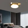 Plafonniers Design Simple Lampe à LED Lampes Domestiques Moderne Creative Chambre Étude Enfants Chambre En Métal Monté Lumière Dimmable