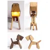 Lampes de table Creative Designer Lampe en bois Décoratifs pour la maison Lumière de chien pour salle d'étude Chambre d'enfant Bureau Europe Appareil d'éclairage