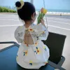 Girl's Dresses Summer Sun Floral Dress Elegant Lolita Child Backless Little Girls Clothing Dress Children Dresses Party Princess Sundress x0806