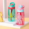 Water Bottles Kids Sippy Cup Creative Cartoon Baby Feeding Cups With Straws Leakproof Outdoor Portable Childrens