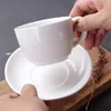 Tazze Piattini Tazza da caffè in ceramica White Simple Tea Espresso