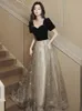 newest princess Prom Dresses Sequins Beaded Mermaid Evening Gowns Custom Made Sweep Train Special Occasion Dress Birthday Engagement Gowns Dresses Robe De Soiree