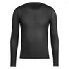 Racing Jackets Men's Quick Dry Black Pro Long Sleeve Cycling Base Layer Lightweight Air Mesh BIKE Clothes Undershirt First