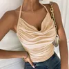 Women's Blouses Summer Pure Color Tops For Womens Sexy Halter Neck Slim Tank Spaghetti Strap Shirts Shoulder Casual Blouse 2023