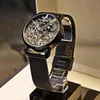 Нарученные часы Ailang Top Double Tourbillon Watch для мужчин из нержавеющей стали водонепроницаемые классические черные механические часы