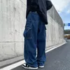 Jeans masculino folgado Cargo Calças de bolso grande Calças jeans masculinas Calças largas Calças femininas casuais soltas Streetwear Hip Hop Harajuku 2023