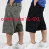 Heren Shorts Collectie Mode Zomer Overalls Mannen Katoen Losse Oversized Casual Elastische Taille Knielengte Plus Size XL 2XL 3XL 4XL 5XL 6XL