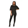 Ethnic Clothing African Clothes Women 2 Piece Set T Shirt Tops And Pants Suits Summer Fashion Solid Loose Casual Tracksuit Outfits