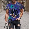 Men's T Shirts Clothing Cartoon Snake Pattern Breathable Short Sleeves Summer 3d Printing T-shirt For Men Funny Casual Mens Clothes Tops