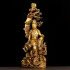 Dekorativa föremål Figurer Pure Copper Guanyin Ornament Shuiyue Guanyin Bodhisattvas hemmakontor Trumpet tillägnad Buddha Statue Nanhai Guanyin 230804