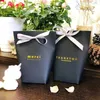Papel de regalo, 5 uds., bolsa de dulces en blanco y negro, papel Merci, caja Kraft de agradecimiento, suministros para fiestas de cumpleaños y bodas